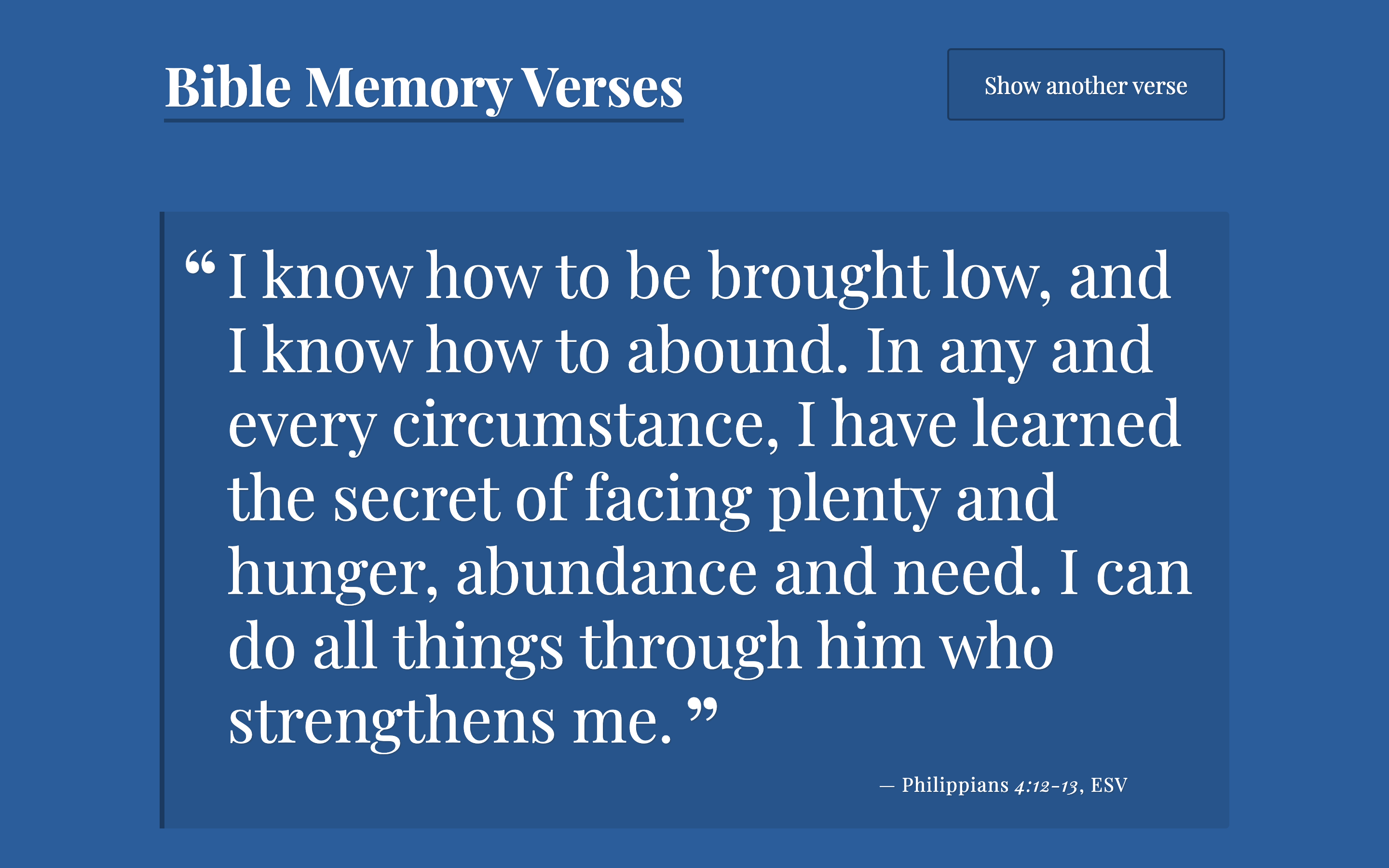 Bible Verse Generator