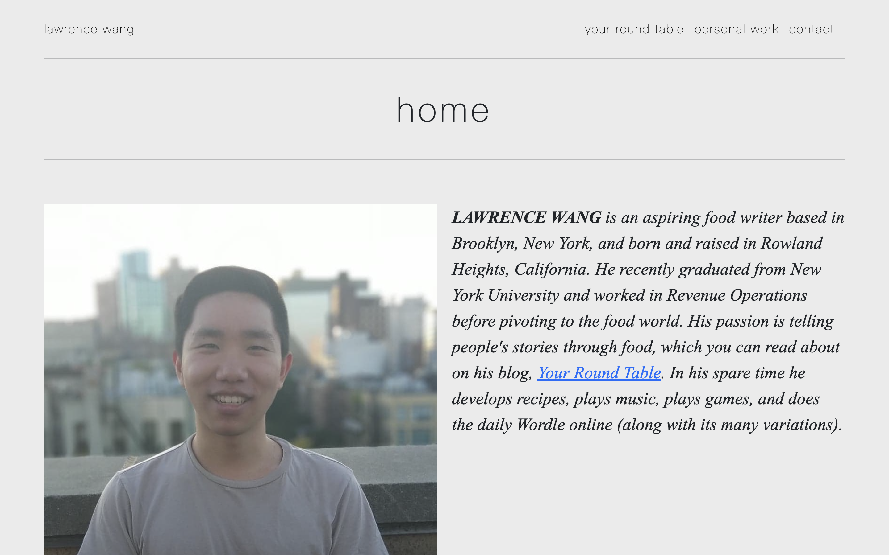 Lawrence Wang's Portfolio